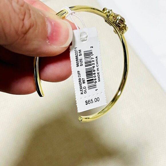 Kendra Scott Alexandria Gold Cuff Bracelet with Red and Pink Mix NWT - Picture 4 of 5